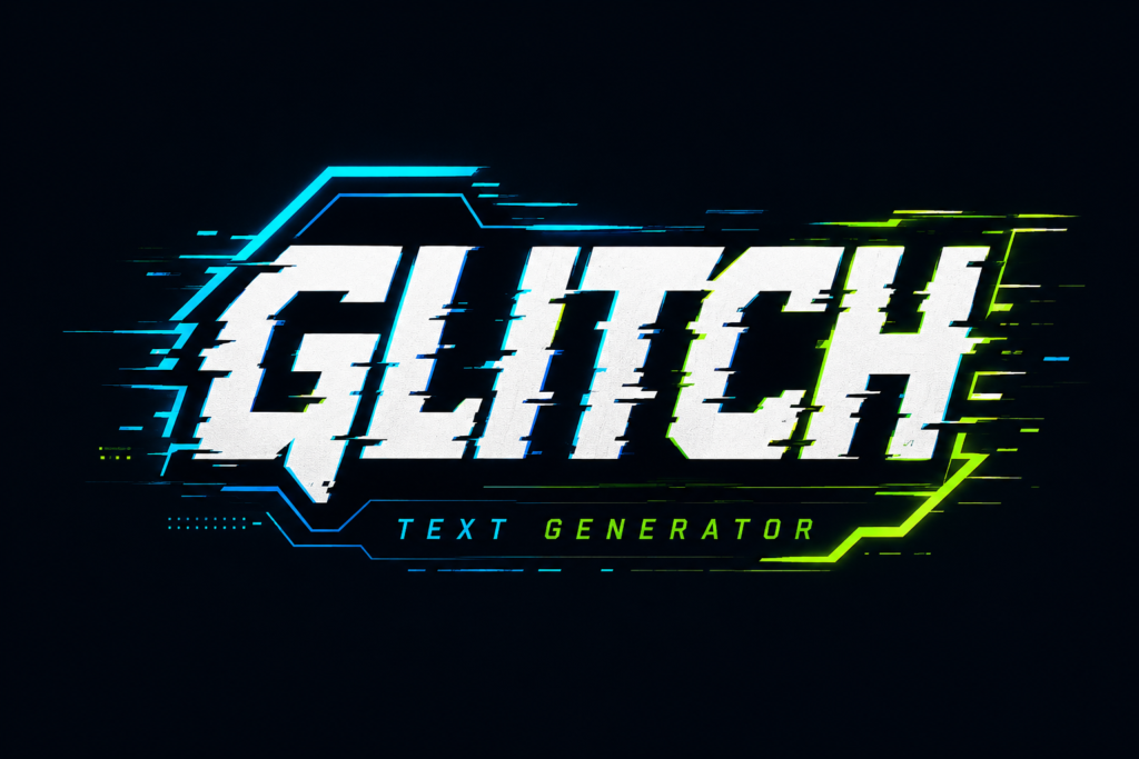 Advanced Free Glitch Text Generator Tool UI Banner